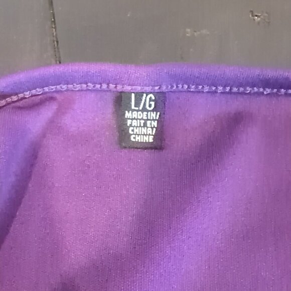 3/$20 Florentine Cami Tank Top Womens Large Royal Purple Vneck Stretchy Slip - Picture 9 of 10